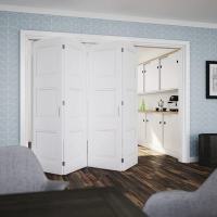 Bi-Folding Sliding Door Gear Kit - 3000mm Track - 4 Door 1 Way - 40kg Max Door Weight