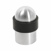 Commercial Floor Mounted Door Stop - 50 x 30mm - Satin Stainless Steel