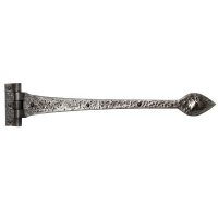 Tudor Door Tee Hinge - 304mm Length - Antique Pewter