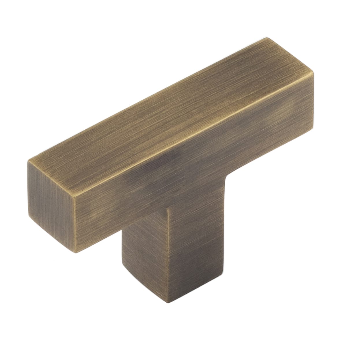 25mm Trafalgar T-Bar Cabinet Knob - 60 x 41mm - Antique Brass