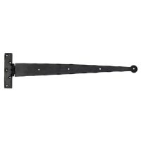 Blacksmith Light Duty Door Tee Hinge - 425mm Length - Antique Black Iron
