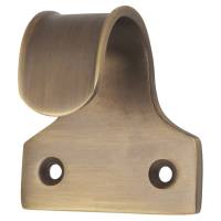 Budget Sash Window Finger Lift - 52 x 35mm - Antique Brass