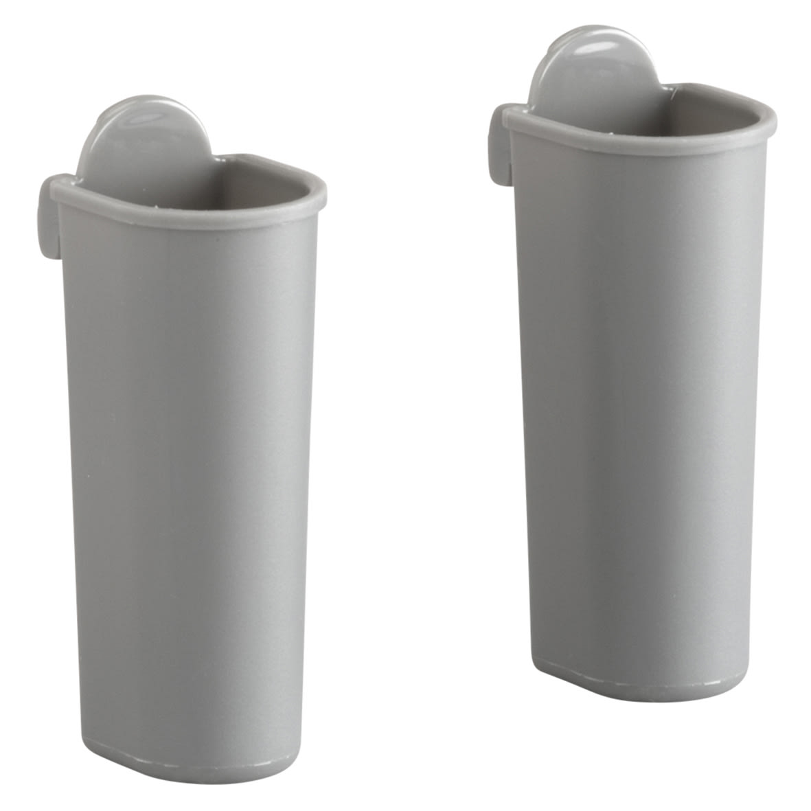 Garage Storage Top Track System - Peg Cup for Storing Board - Grey - Pack of 2