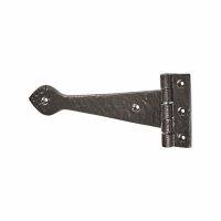 Tudor Plain Door Tee Hinge - 229 x 85mm - Metalized Antique Black Iron
