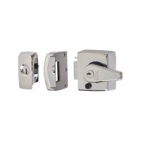 BS 3621:2007 Double Locking Nightlatch - 40mm Backset - Polished Chrome Case/Cylinder