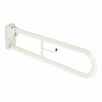 Hinged Support Grab Rail - 800 x 200mm - White