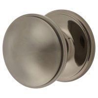 Black Nickel Round Centre Door Knob - 80mm Rose Diameter