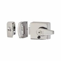 BS 3621:2007 Double Locking Nightlatch - 60mm Backset - Polished Chrome Case/Cylinder