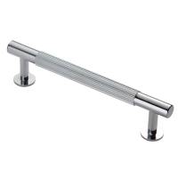 12.5mm Lines T-Bar Cabinet Pull Handle - 128mm Centres - Polished Chrome