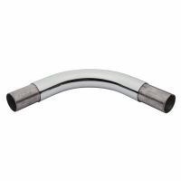 38mm Solid Brass 90° Curved Radius Elbow - Polished Chrome