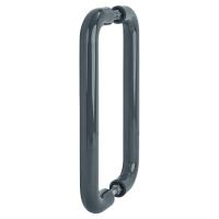 Anthracite Grey Nylon D-Bar Door Pull Handles - Back to Back - 425mm c/c