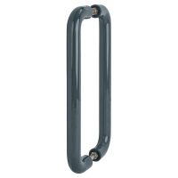 Anthracite Grey Nylon D-Bar Door Pull Handles - Back to Back - 600mm c/c