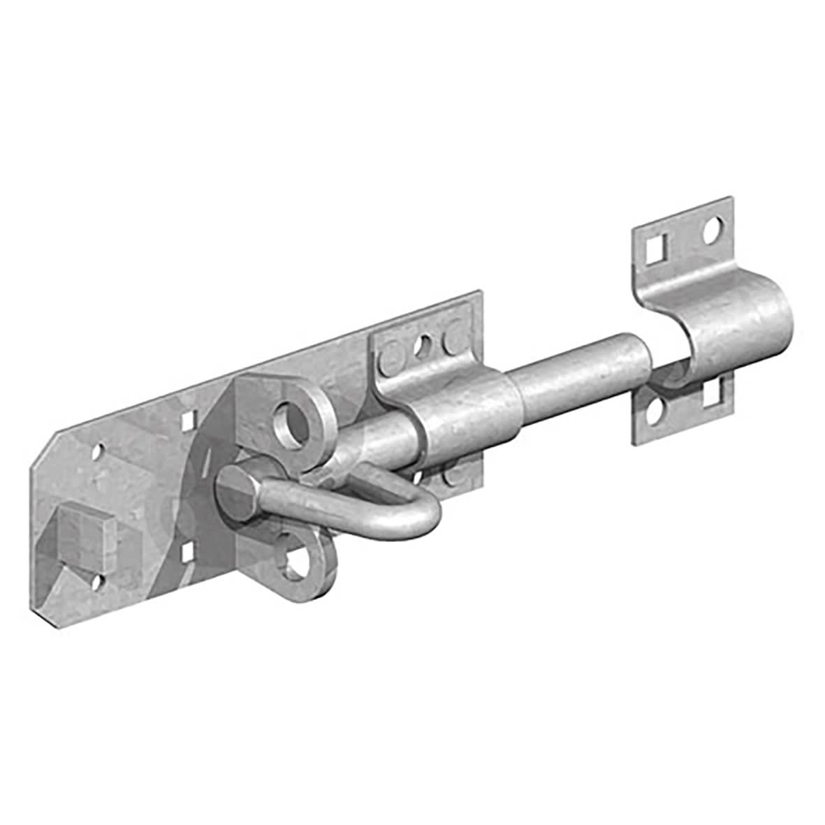 Brenton Gate Padlock Bolt with Elongated Keep - 150mm Length - Galvanised
