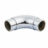 38mm Solid Brass 90° Bar Rail Elbow - Polished Chrome