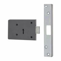 Fire Brigade FB2 Rim Deadlock - 110mm Case - 45mm Backset - Left Hand - Silver