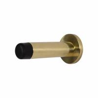 Concealed Fixing Projection Door Stop - 70mm Projection - Polished Brass