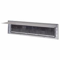 Brush Seal Interior Letter Tidy Flap - 293 x 77mm - Satin Aluminium