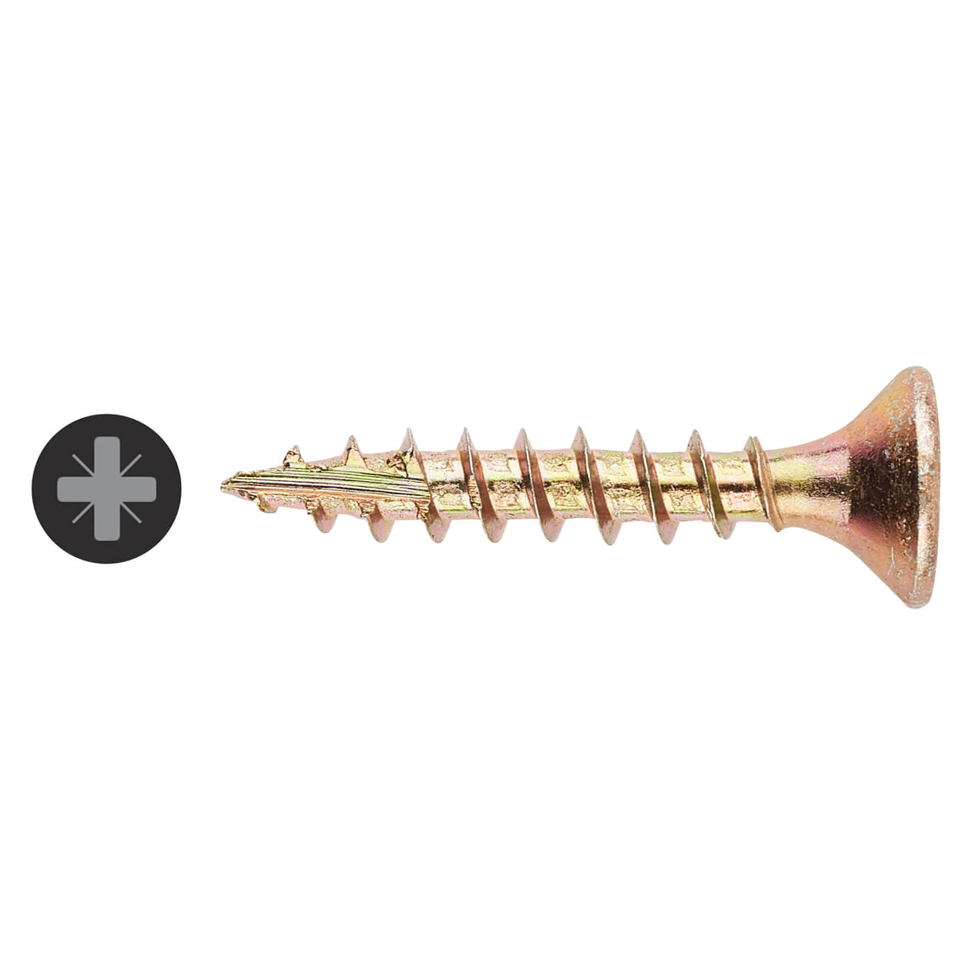 All Purpose Pozi Countersunk Wood Screws - 3.5 x 20mm - Yellow Zinc - Pack of 200