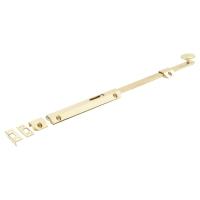 Extra Long French Door Bolt/Flat Section Bolt - 355 x 36mm - Polished Brass