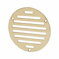 Circular Slotted Vent - 102 x 102mm - 1125mm² Free Air Flow - Polished Brass