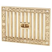 Decorative Hit & Miss Vent - 218 x 157mm - Polished Brass