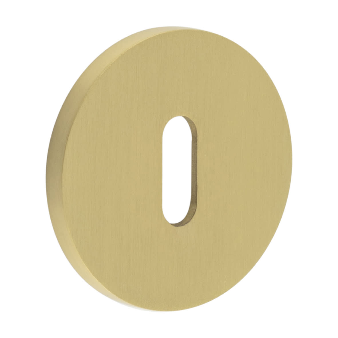 Escutcheon - 54mm Diameter - Keyhole - Satin Brass