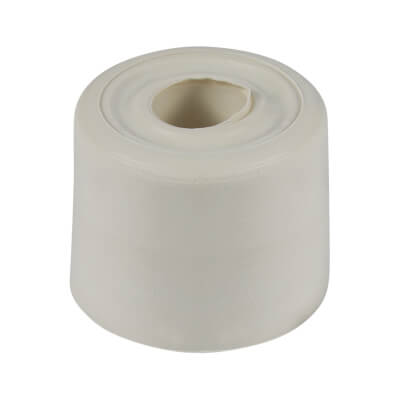 PVC Floor Door Stop - 21 x 28mm - White - Pack of 10