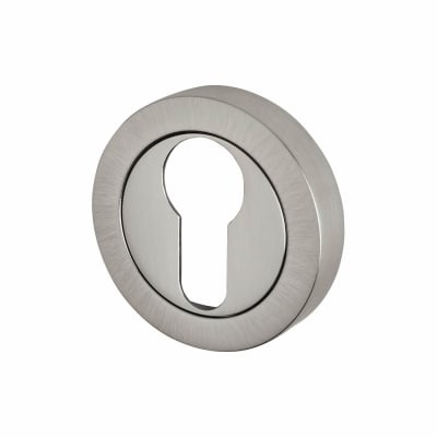 Escutcheon - 50mm Diameter - Euro - Satin Chrome