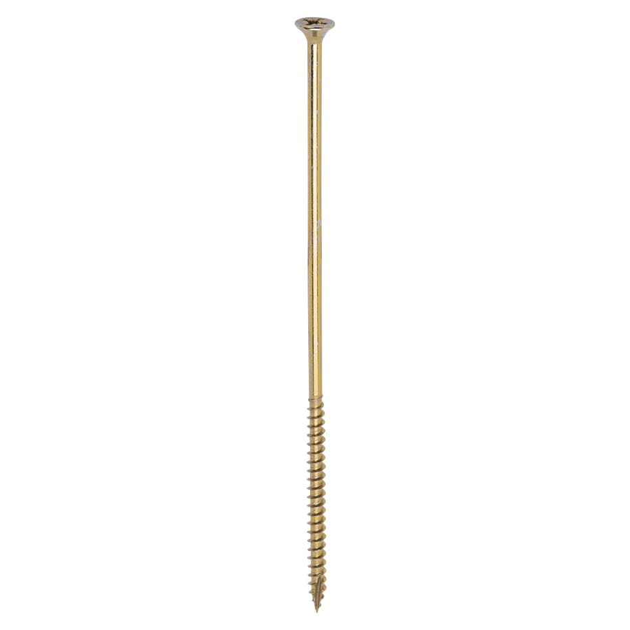 Classic Pozi Countersunk Wood Screws - 6.0 x 180mm - Yellow Zinc - Pack of 100
