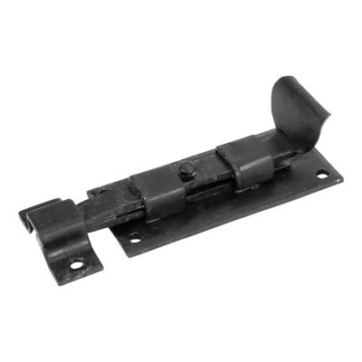 Antique Black Iron Straight Barrel Bolt - 160 x 50mm
