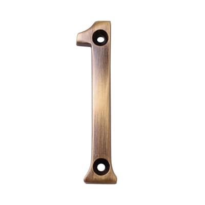 Marcus 76mm Screw Fix Door Numeral - 1 - Antique Brass