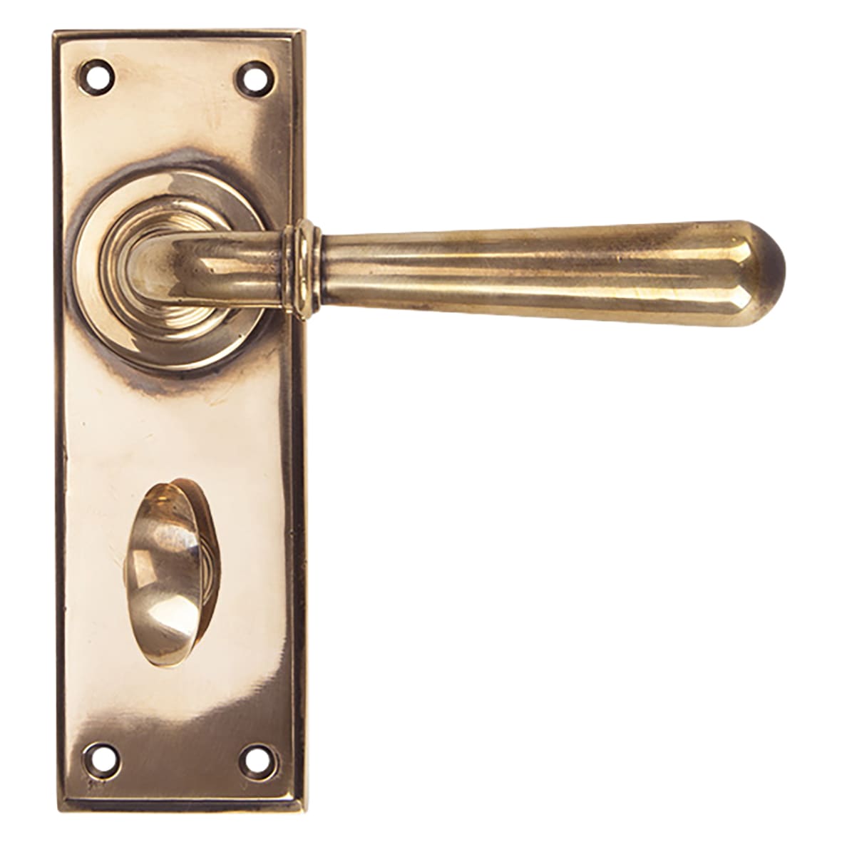 Polished Bronze Bathroom Door Handles - Newbury Range - 152 x 50mm