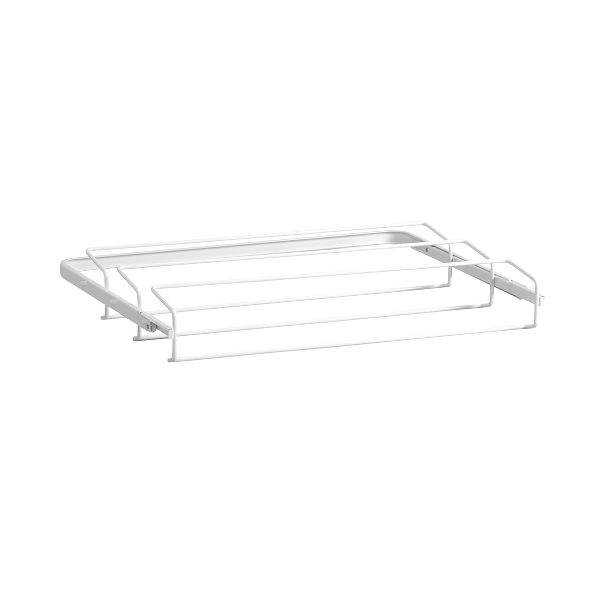 Top Track System - Click In Triple Wire Gliding Shoe Rack - 605 x 96 x 430mm - White