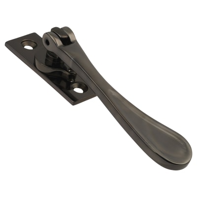 Victorian Locking Espagnolette Casement Window Handle - Right Hand - Black Nickel
