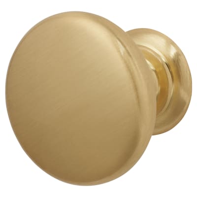 Crofts & Assinder Monmouth Round Cabinet Knob - 32mm Diameter - Brushed Satin Brass 663802P