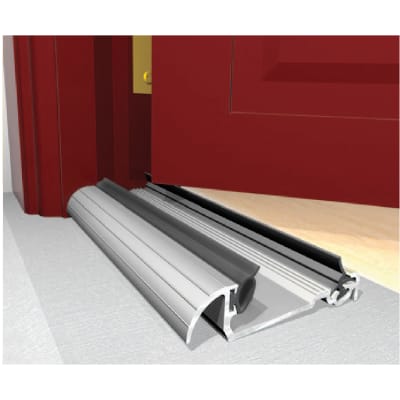 Low Height Macclex Threshold - 1829mm Length - Inward Opening Doors - Mill Aluminium
