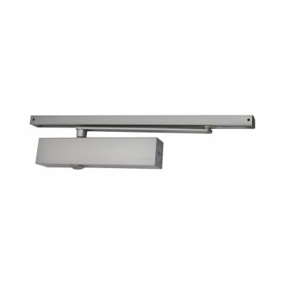Track Arm Overhead Fire Door Closer - Power Size 2-4 - Push/Pull Mounting - Silver