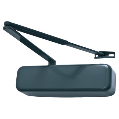 Coloured Overhead Fire Door Closer - Power Size 2-4 - Push/Pull Mounting - Grey
