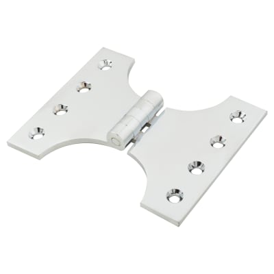 Heavy Duty Parliament Hinge - 102 x 75 x 125mm - Polished Chrome - Pair