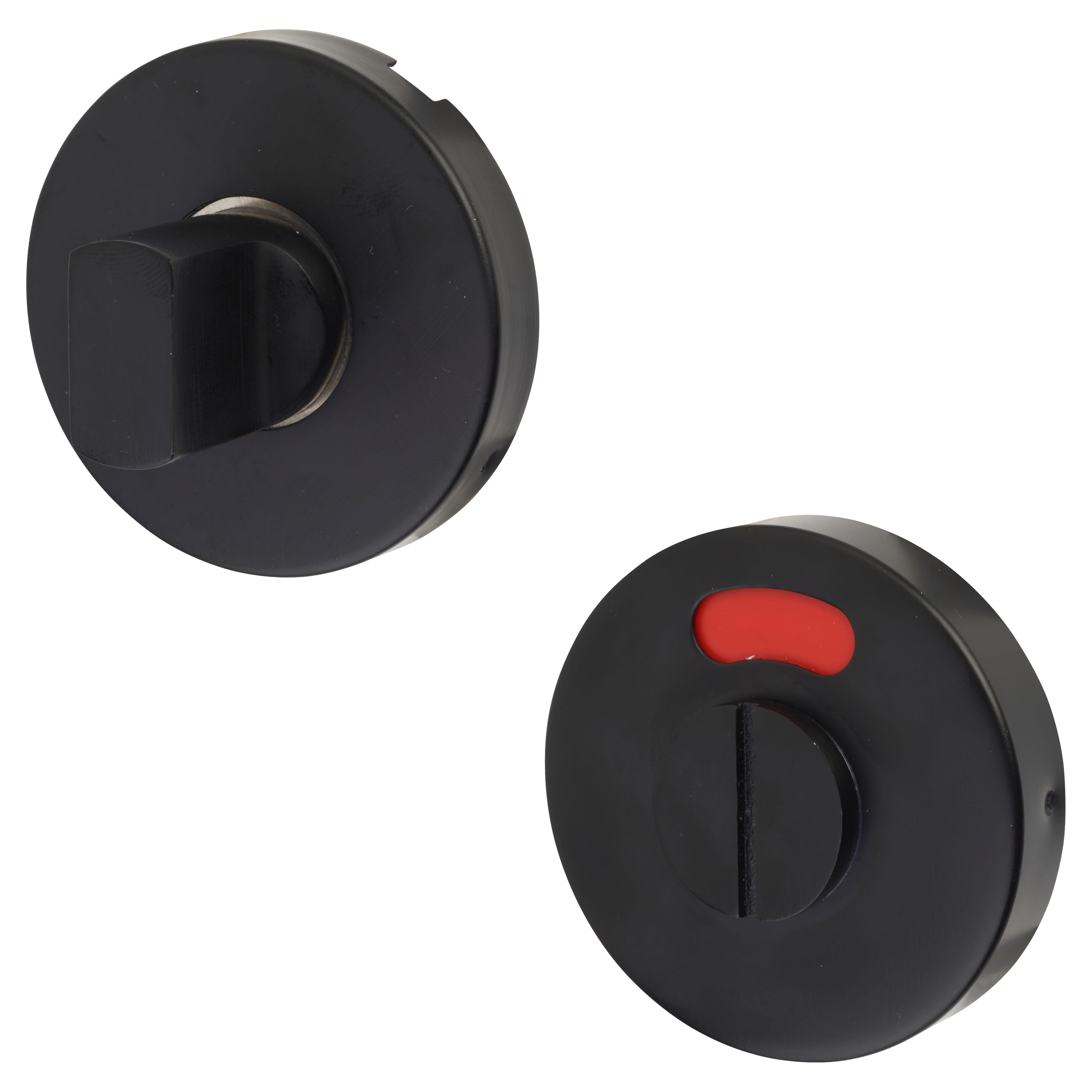 Bathroom Turn & Release with Indicator - 52mm Diameter - Matt Black