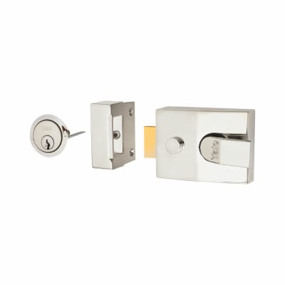 89 Double Locking Nightlatch - 60mm Backset - Polished Chrome Case/Cylinder