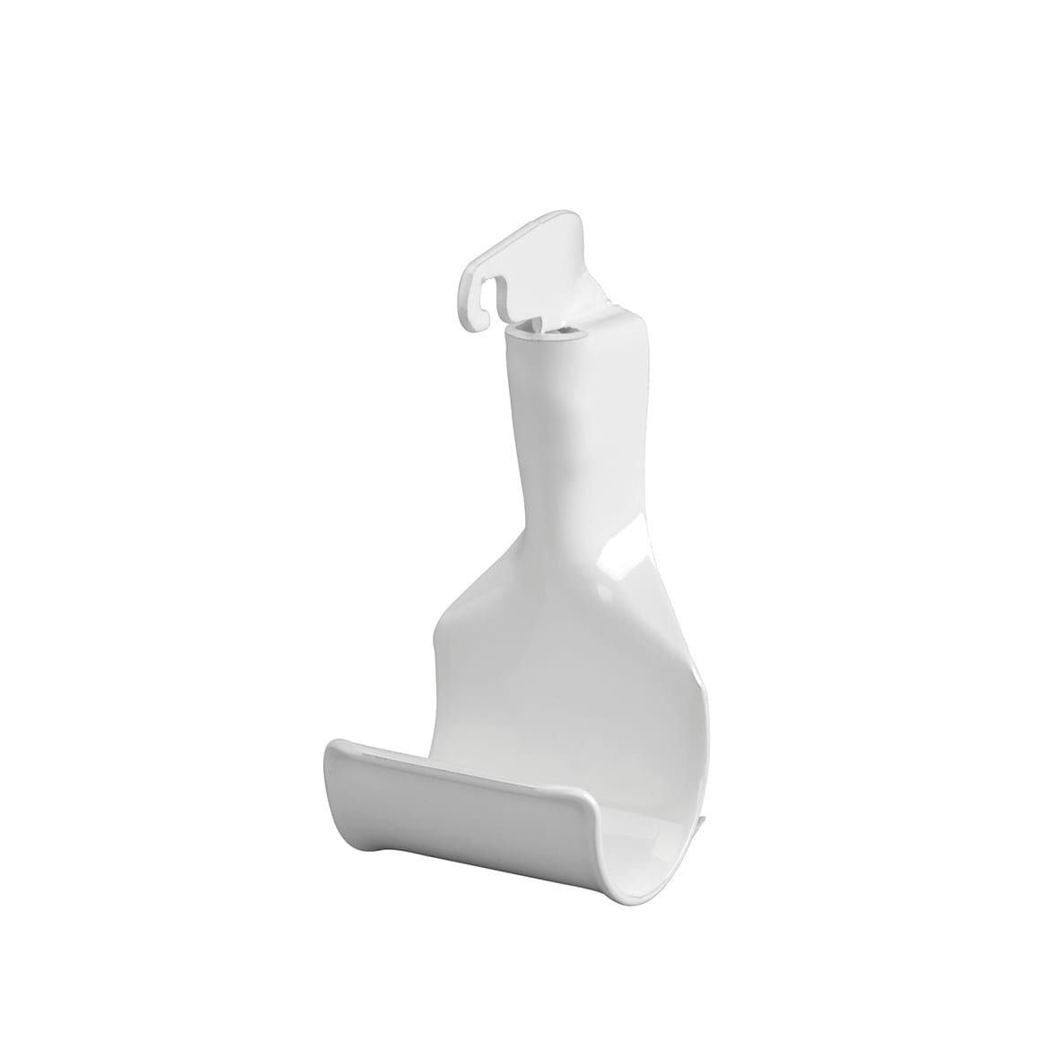 Top Track System - Click In Clothes Hanging Rail Holder Bracket - 40 x 35 x 77mm - White