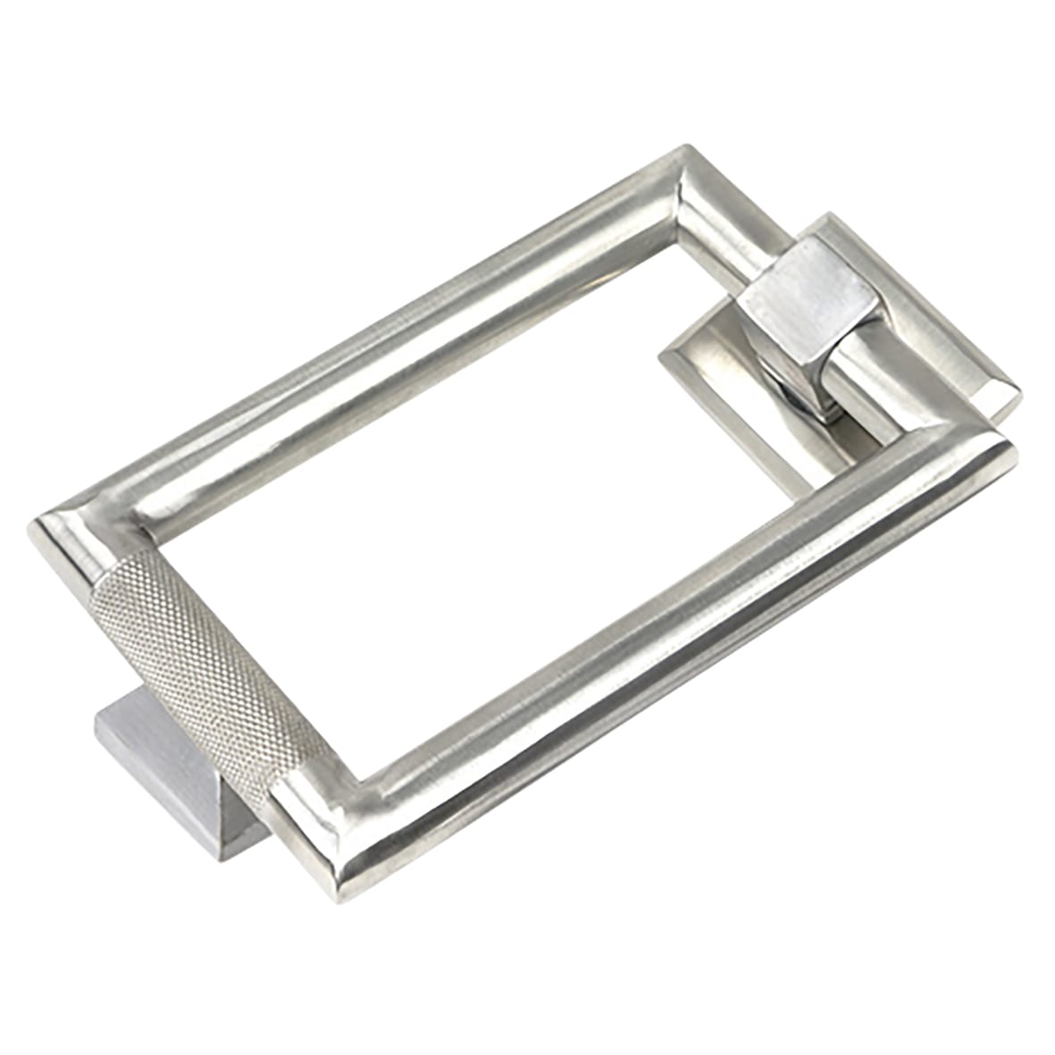 Brompton Rectangular Knurled Door Knocker - Satin Stainless Steel - 145 x 90mm