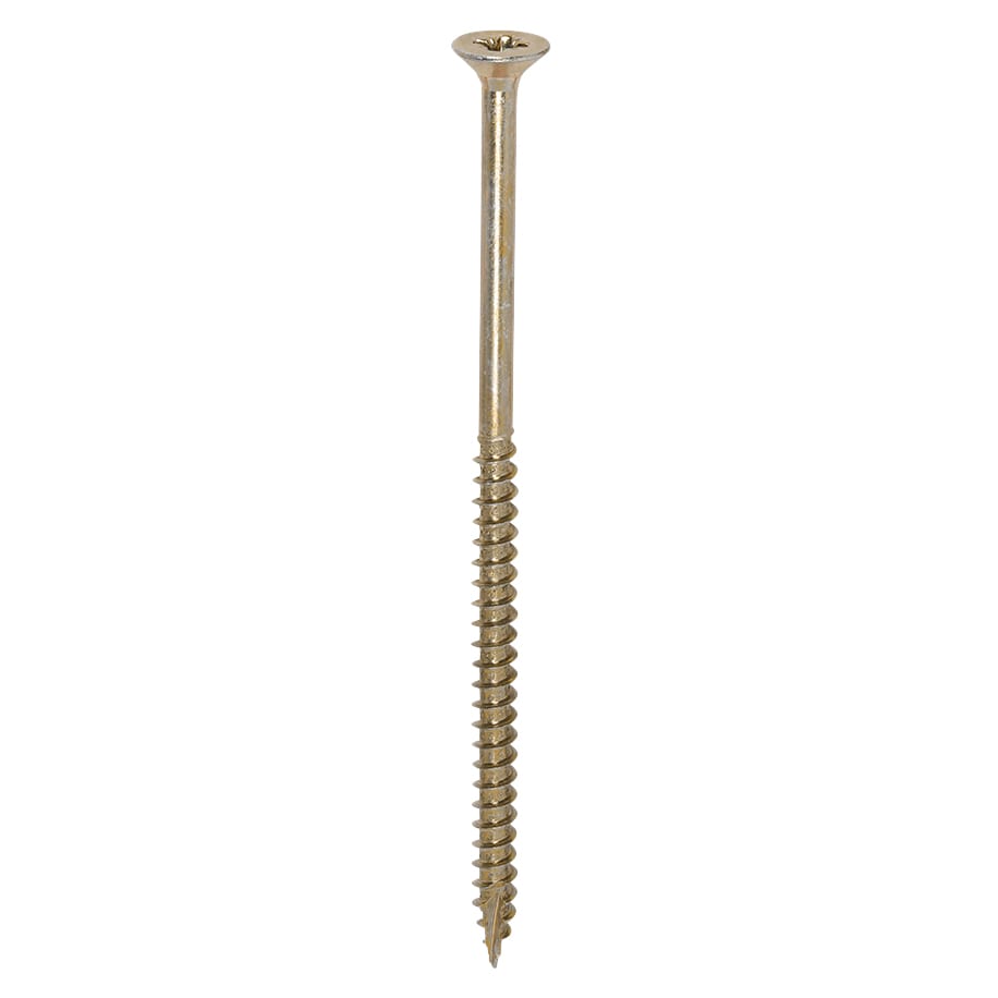 Classic Pozi Countersunk Wood Screws - 6.0 x 120mm - Yellow Zinc - Pack of 100
