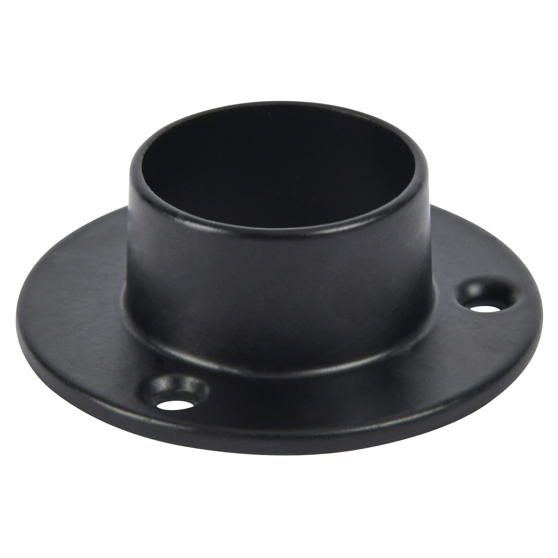 25mm Wardrobe Hanging Rail End Socket - Matt Black