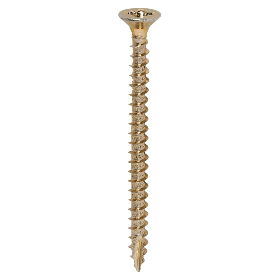 Classic Pozi Countersunk Wood Screws - 3.5 x 45mm - Yellow Zinc - Pack of 200