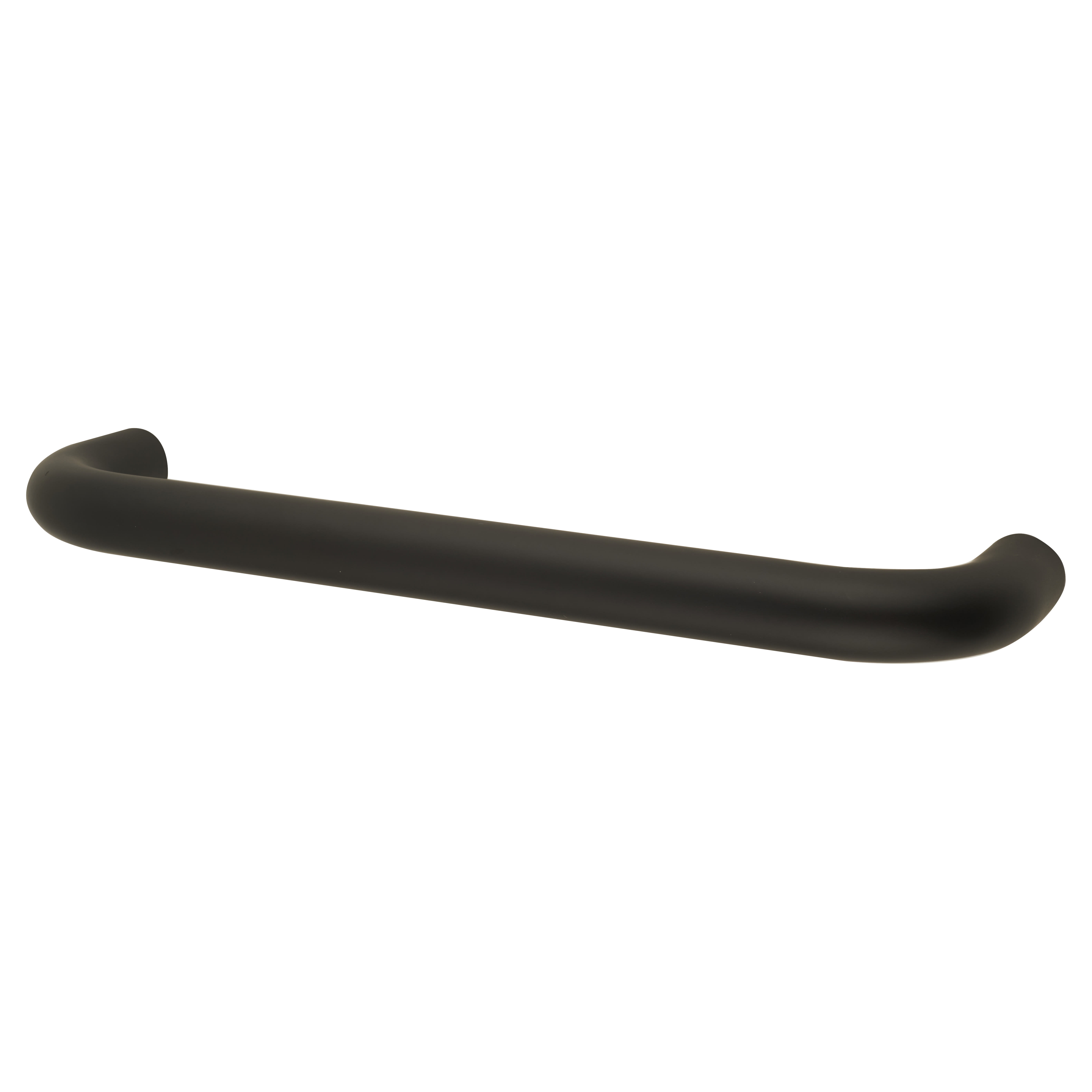 Matt Black 19mm D-Bar Door Pull Handle - Bolt Fix - 229mm Centres