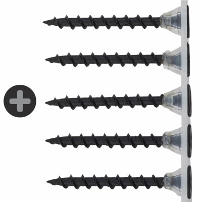 Collated Coarse Thread Drywall Screws - 3.5 x 35mm - Black Phosphate - Pack of 1000