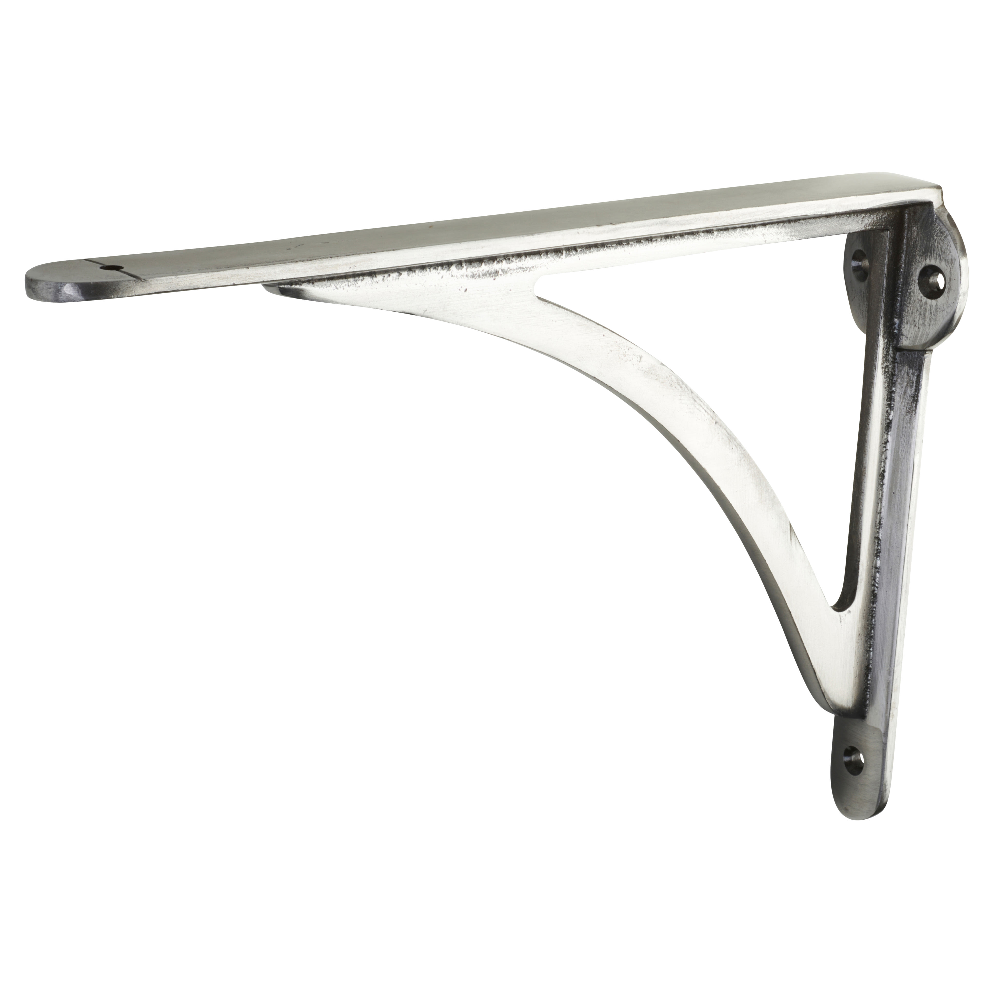 Curved Shelf Bracket - 249 x 174mm - Pewter