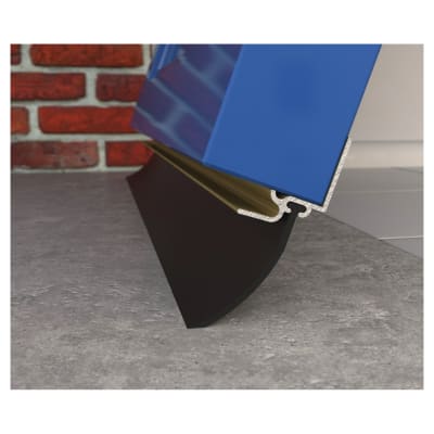 Garage Door Weather Strip - 2130mm Length - Brush Size 45mm - Satin Anodised Aluminium